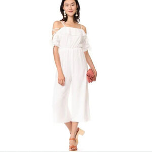 Club Monaco Kymbrah Cropped Jumpsuit White Cream 4